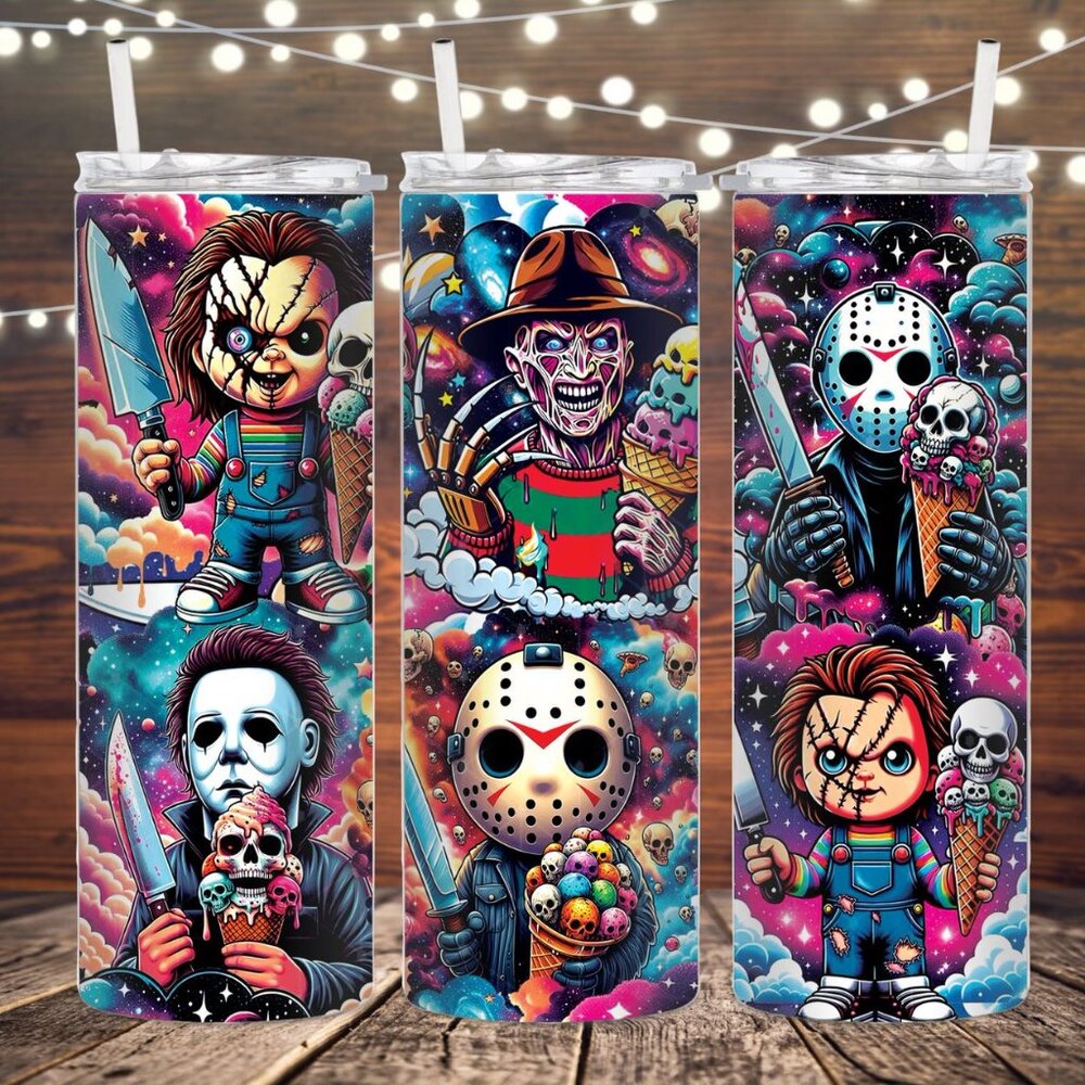 Horror Halloween Metal Insulated Tumbler